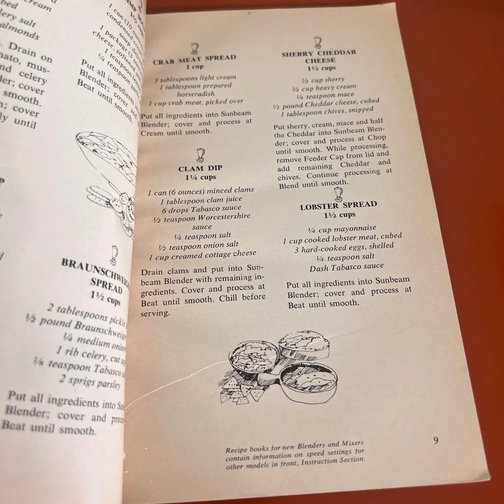 Vintage 1970 Sunbeam Vista Portable Electric Cookery Cookbook Instruction Manual